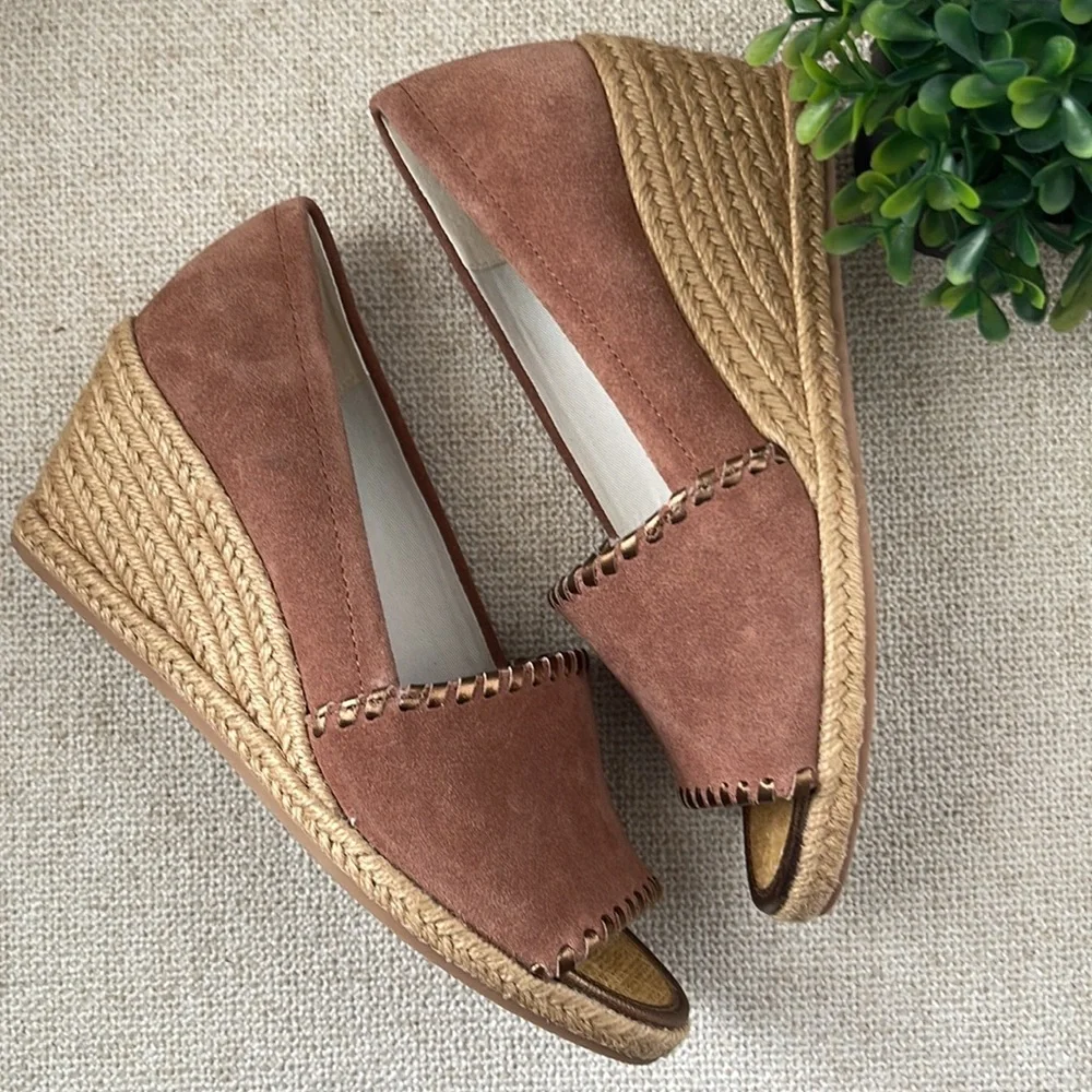 Jack Rogers Brown Palmer Wedges women’s 6.5